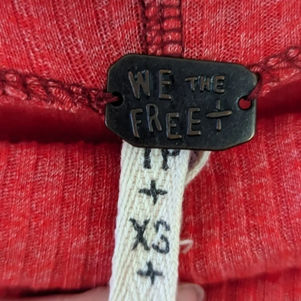 Free People We The Free Londontown Thermal Cherry‎ Coral Oversized Top XS - Image 10