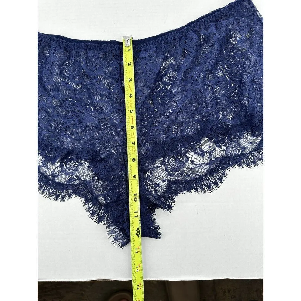 Adore Me Pajama Lingerie Set XL Reign Shorts Tank Top Lace Blue Sexy Lou… - Image 11