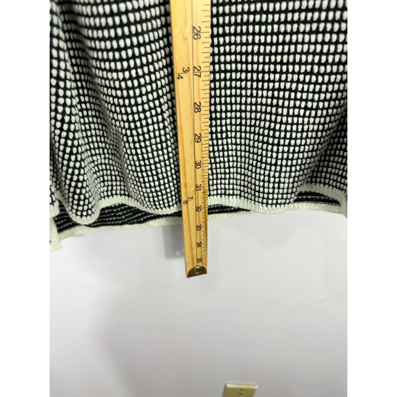 Nic + Zoe Womens‎ Textured Knit Midi Skirt Size 3X Black Geometric Career Chic - Image 7