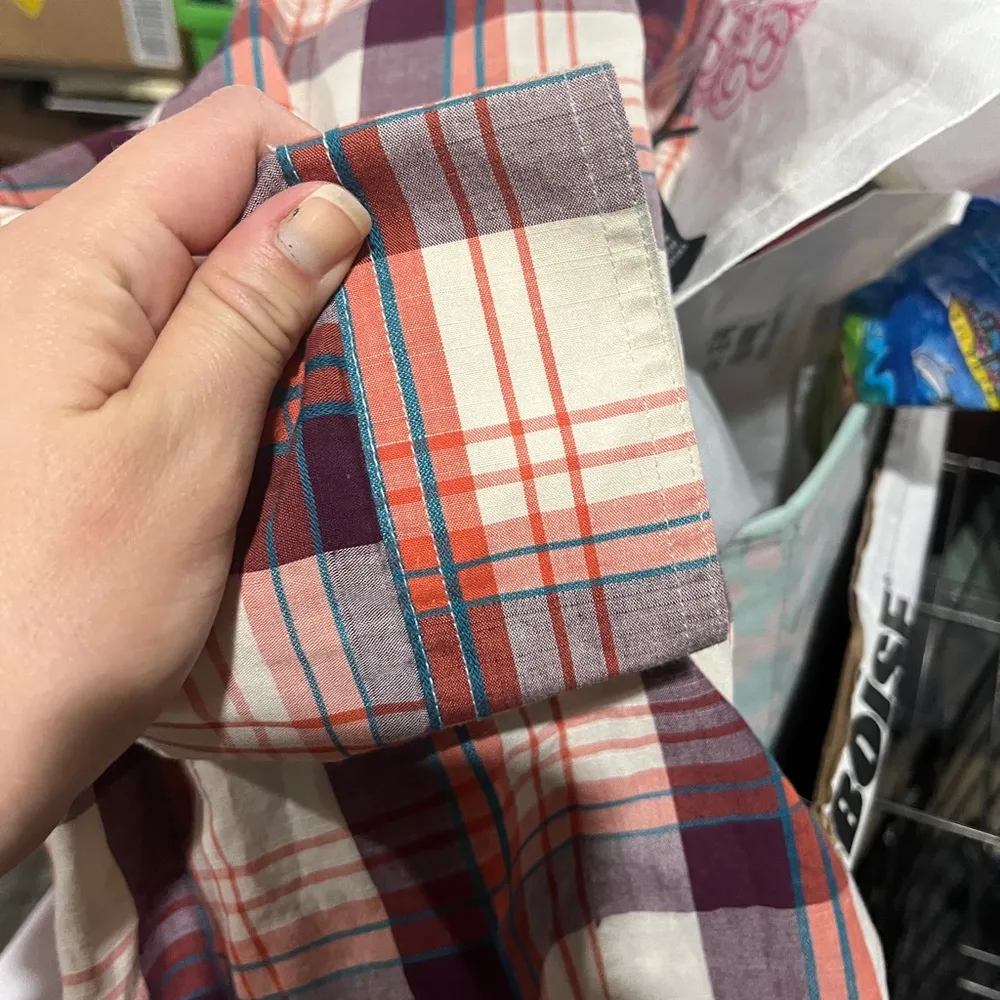 Wrangler Retro Western Plaid Pearl Snap Button Up sz L - Image 4