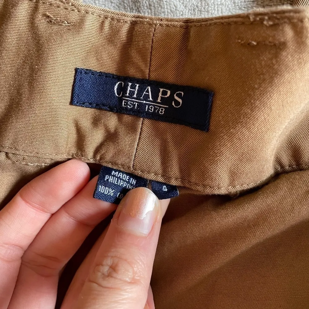 3/ $25 0- Chaps Rich Tan Woman's Khaki Pants - Image 3