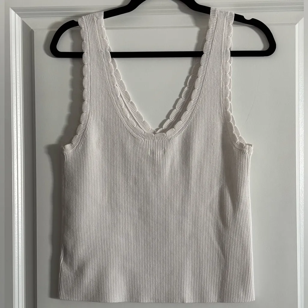 Aerie White Reversible Ribbed Tank Top - Image 5
