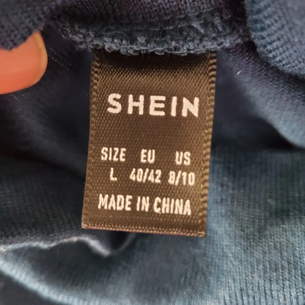 Shein Green Long Sleeve Knit Lightweight Turtleneck Bodycon Dress Size L - Image 6