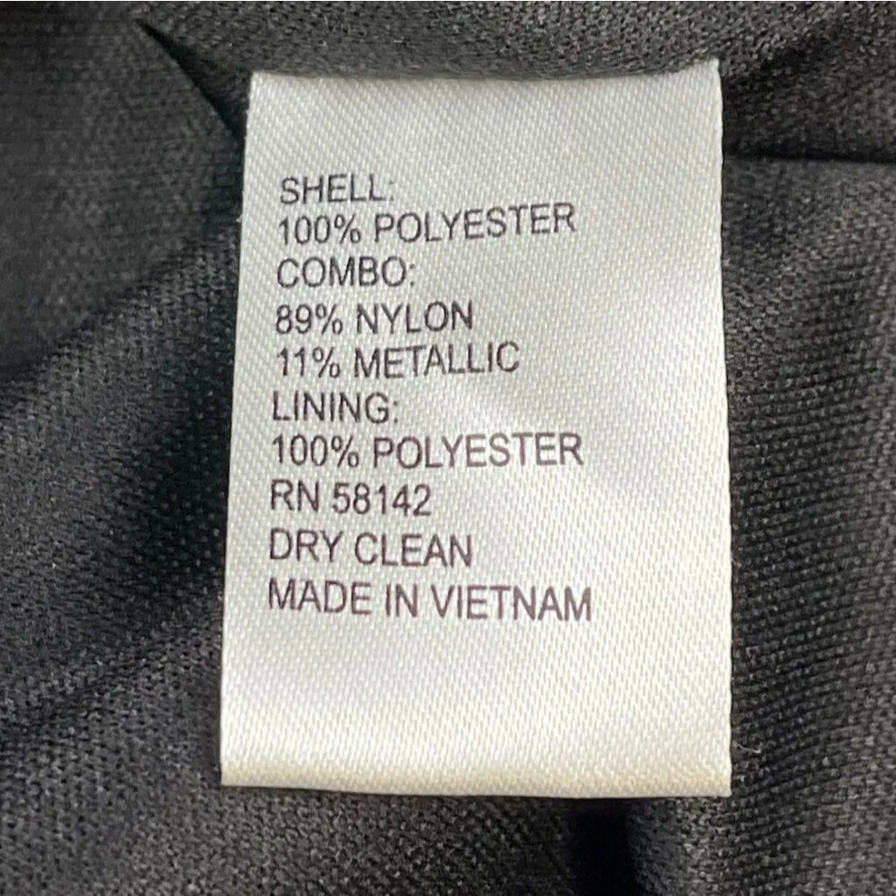 London Times Women's Black/Silver Dress/Sheath Sz 10P SKU 4537 - Image 5