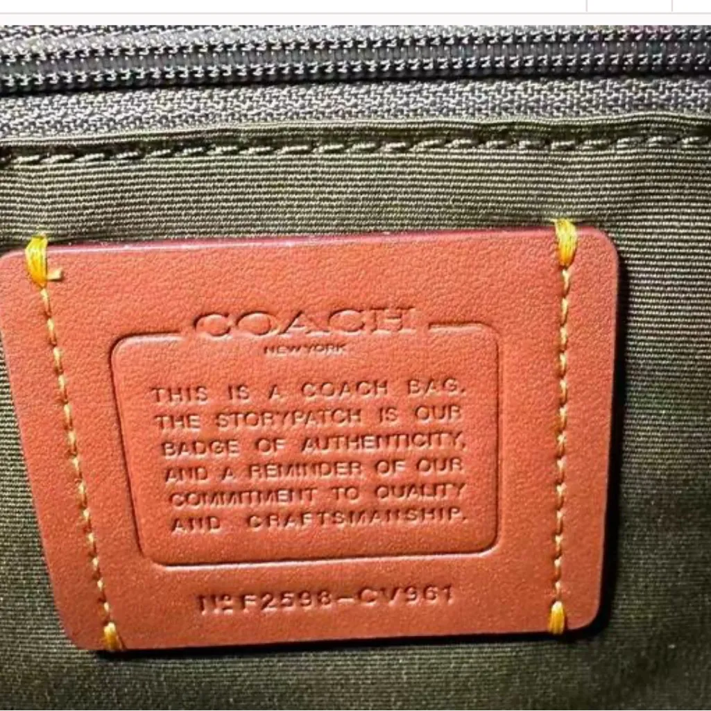 Coach Medium Signature Satchel | Olive Signature Canvas | NWT CV961 - Image 5