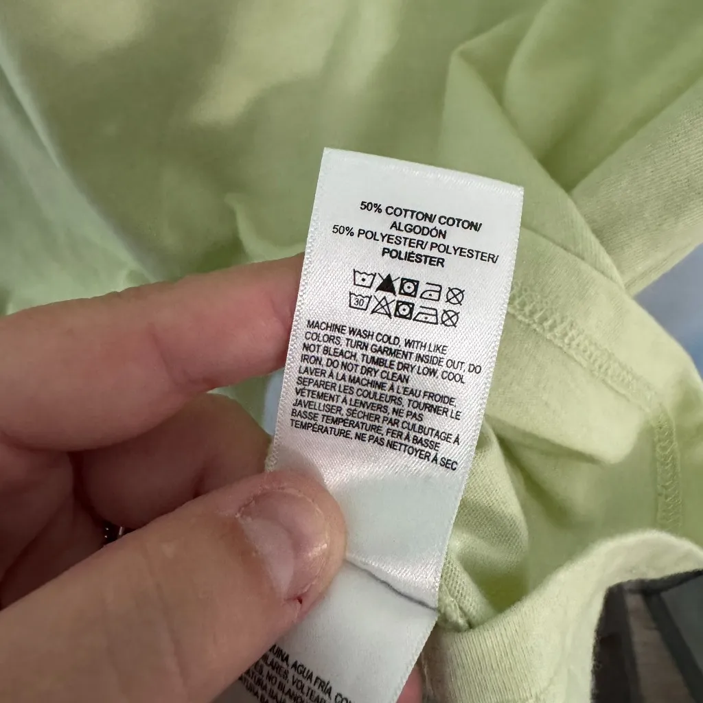 NEW Lucky Brand Light Green Crewneck Tee Shirt Women's Size Small Good Luck - Image 7