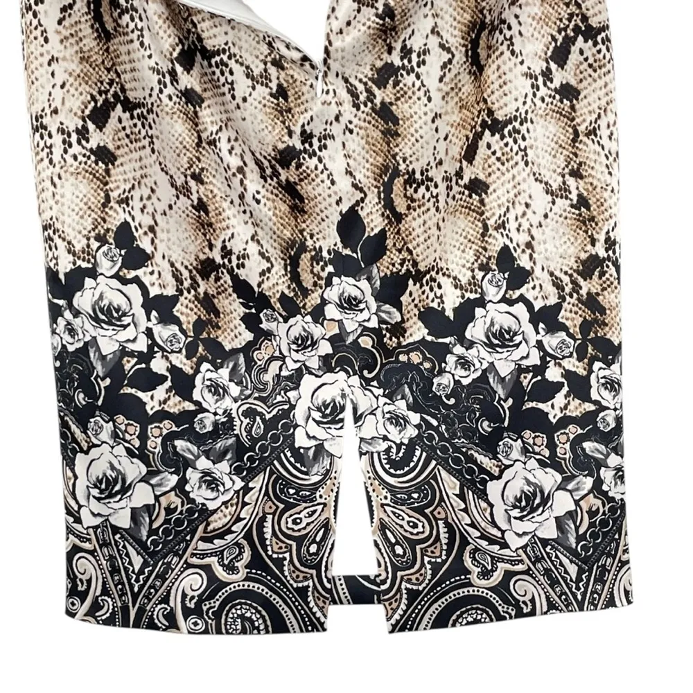 WHBM PAISLEY SNAKE-PRINT PENCIL SKIRT (Sz- 2) - Image 8