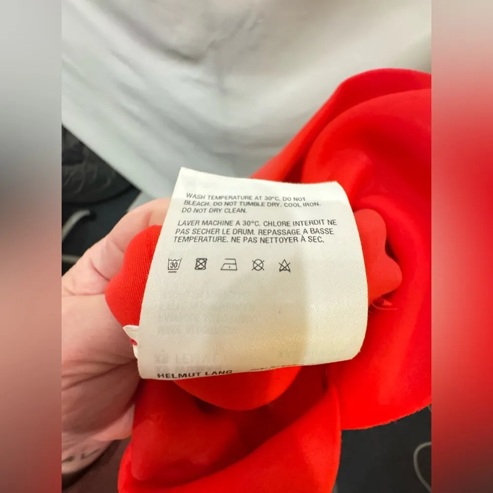 Helmut Lang Red Lava Scuba Hoodie XS Women’s -flawed see photo’s - Image 2
