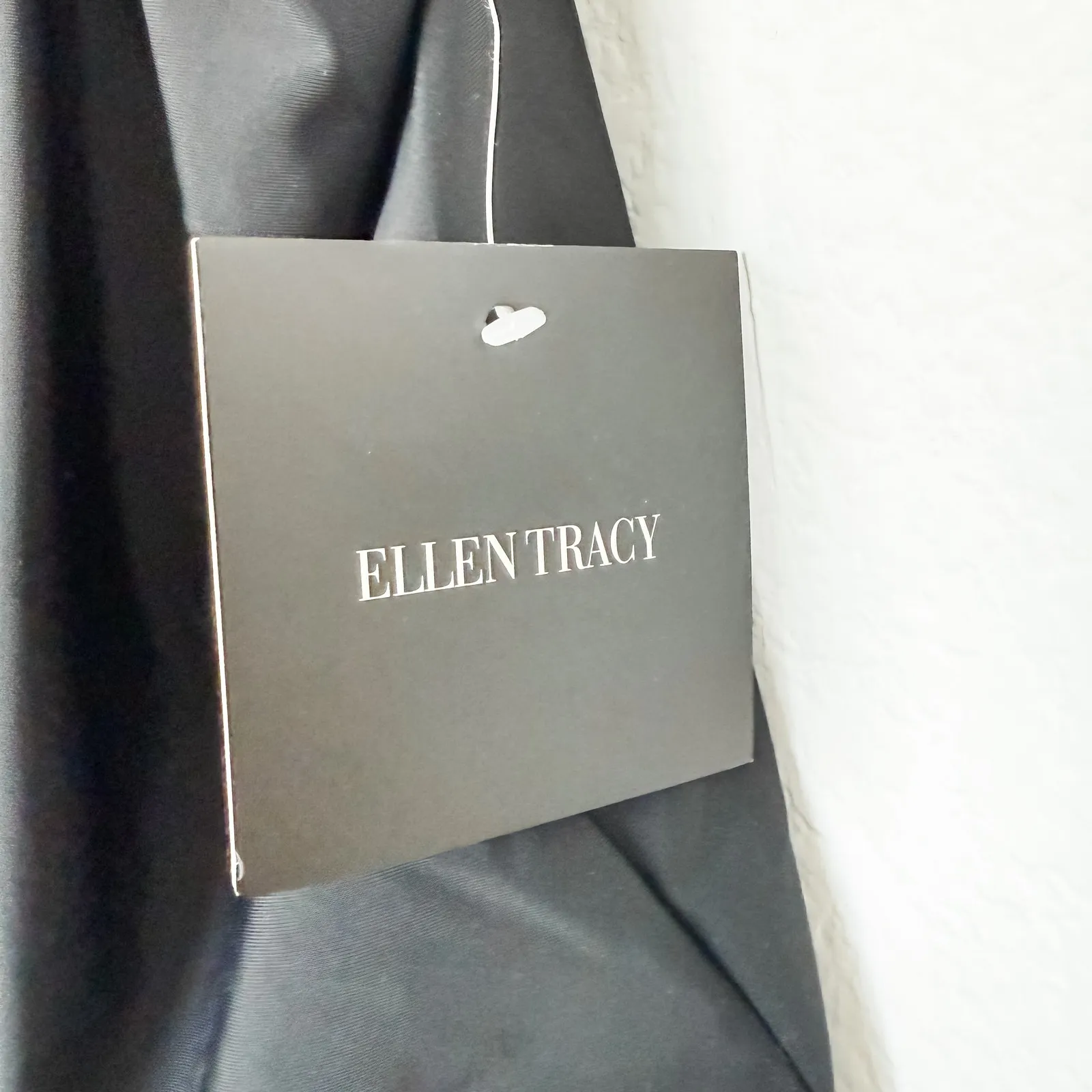 NWT Ellen Tracy One Piece Swim Romper Black Size 12 Black Classic‎ Resort Beach - Image 5