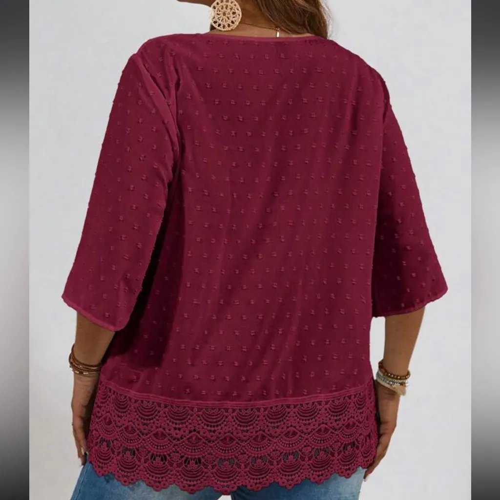 EMERY ROSE women’s medium blush pink plain v - Image 2