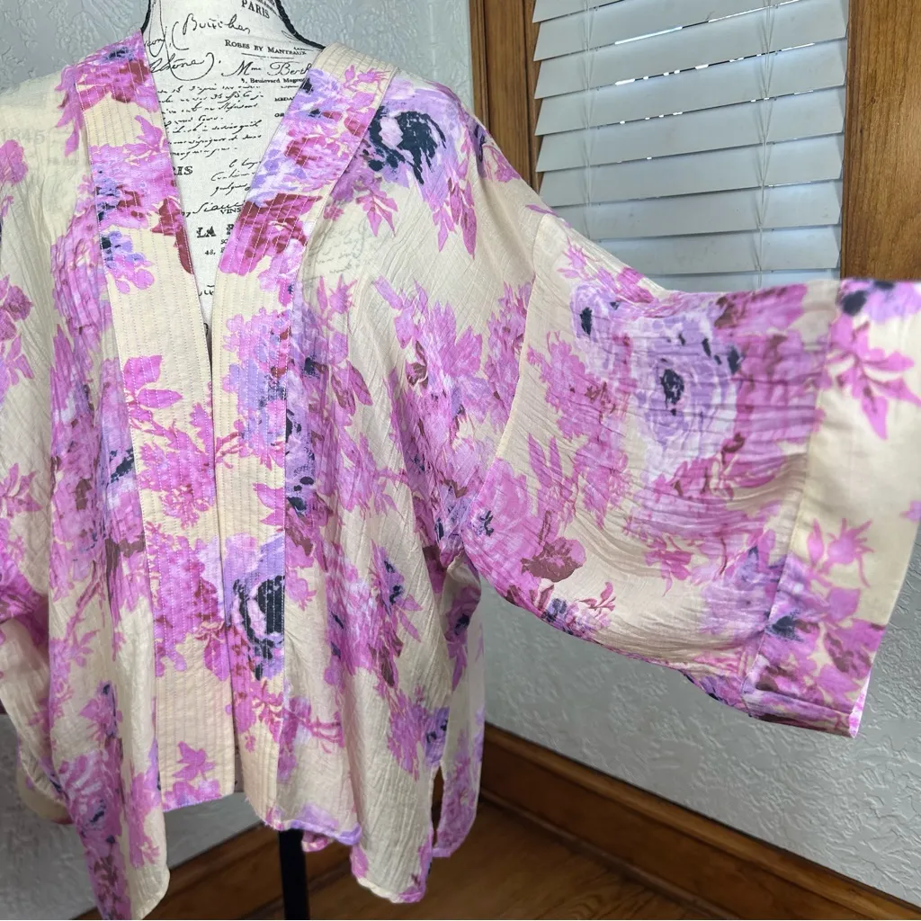 Anthropologie ERFURT Sefrina Floral Kimono Open Front Size OS - Image 2