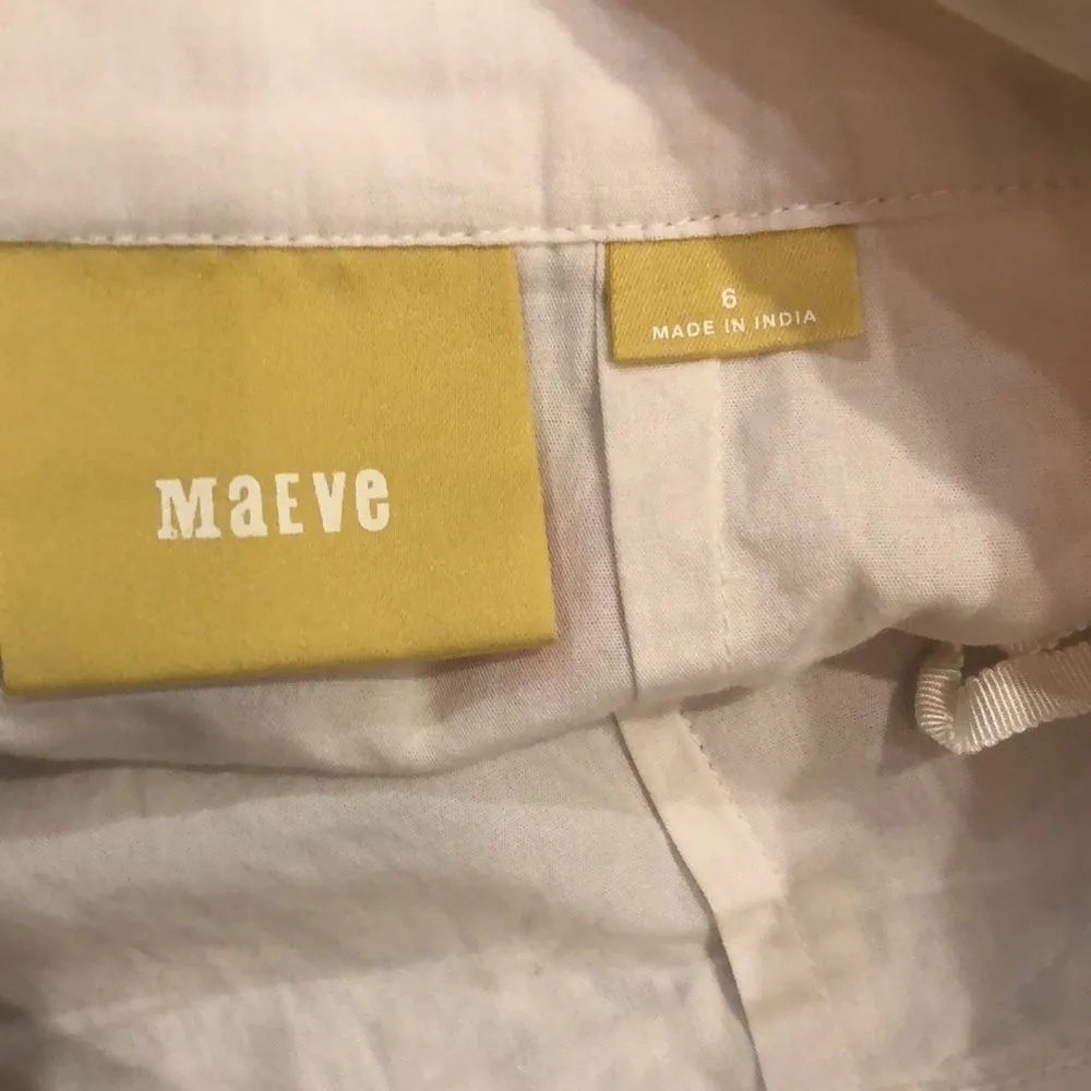 MAEVE ANTHROPOLOGIE Ayaka Lace Cream Embroidered Floral Pencil Skirt Sz 6 - Image 10