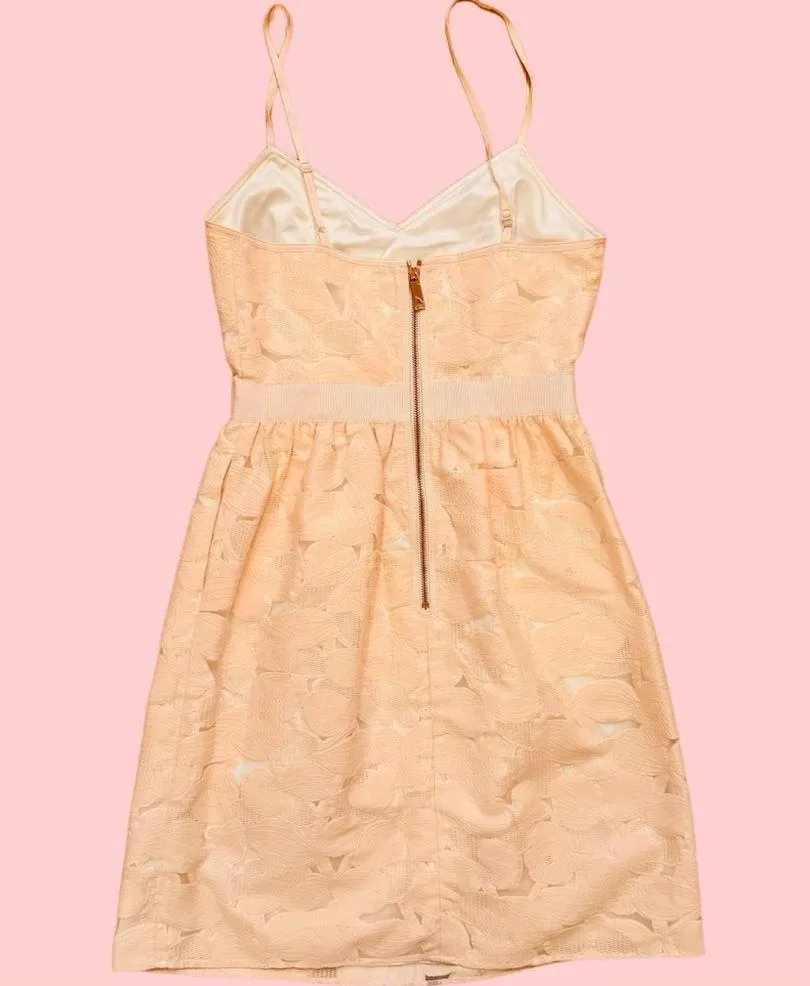 Ted Baker Ballet Pink Strapless Lace Fit & Flare Dress TB Size 1 US Size 0/2 - Image 5