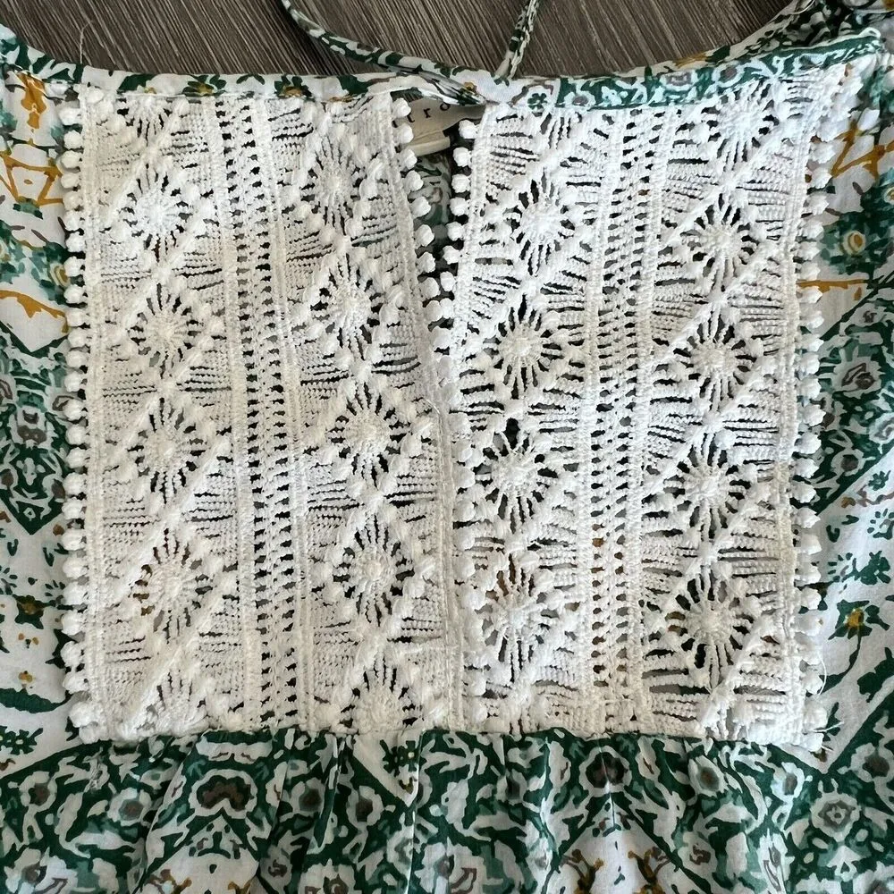 Entro Top Womens Large Off The Shoulder Shirt Colorful Green - Image 8