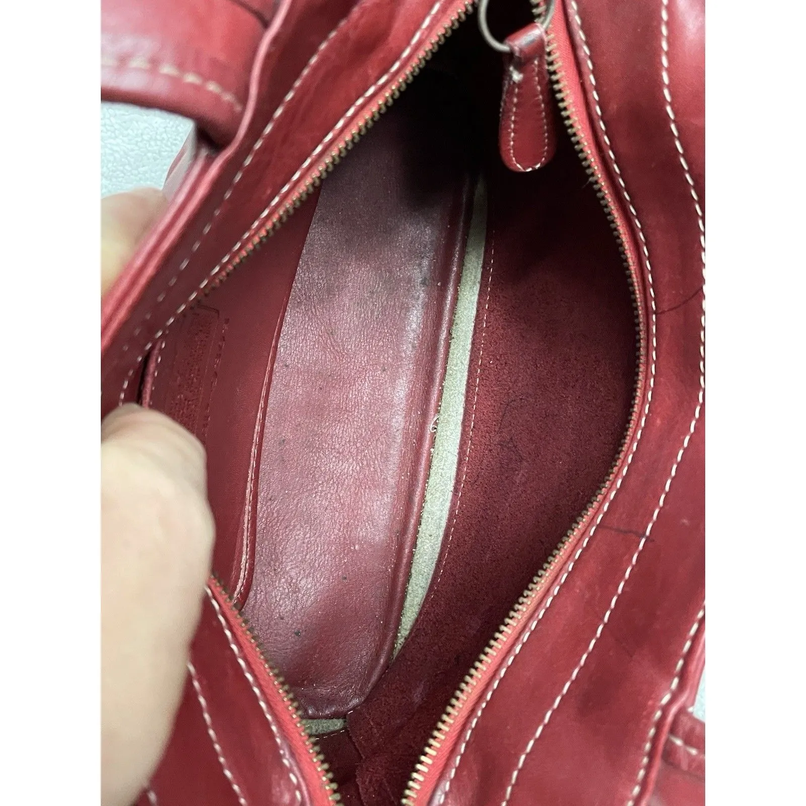 Vintage Coach 9303 Burgandy/Red Bleeker Leather Satchel. READ ***RARE BURGANDY - Image 8