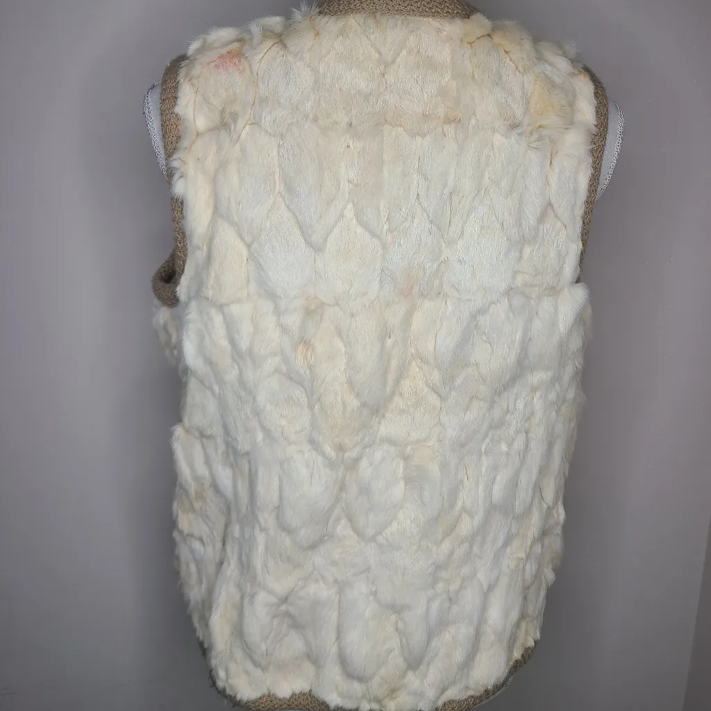 Vintage‎ Rabbit Fur Vest Tan Size undefined - Image 5