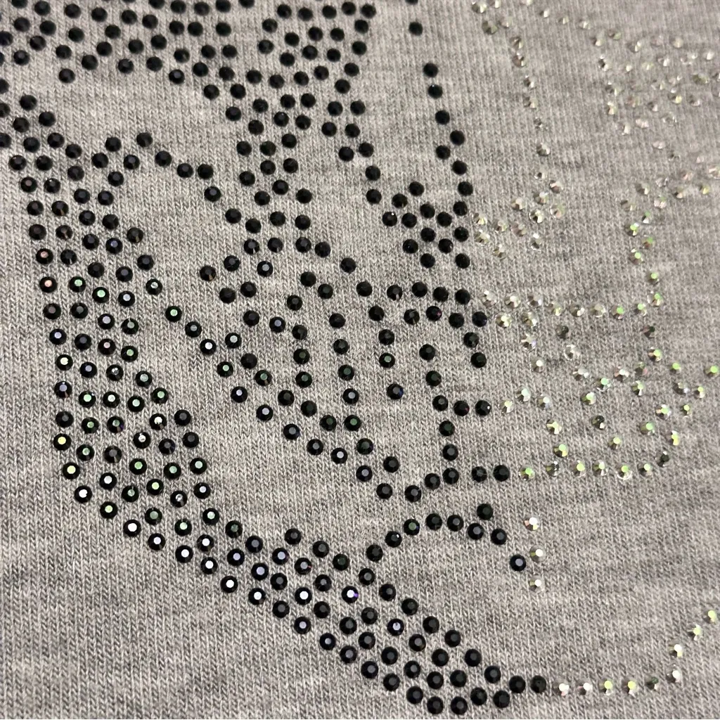 Vocal Gray Graphic Skull Long Sleeve Shirt size S - Image 6