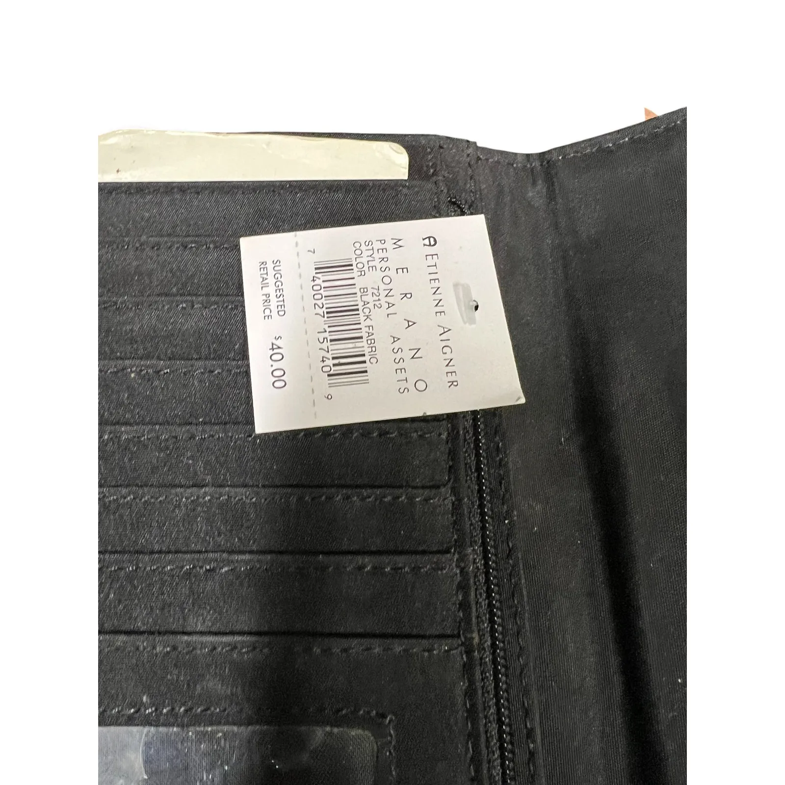 Classiques Entier NWT  black leather wallet gold-tone clasp Billfold Logo - Image 4