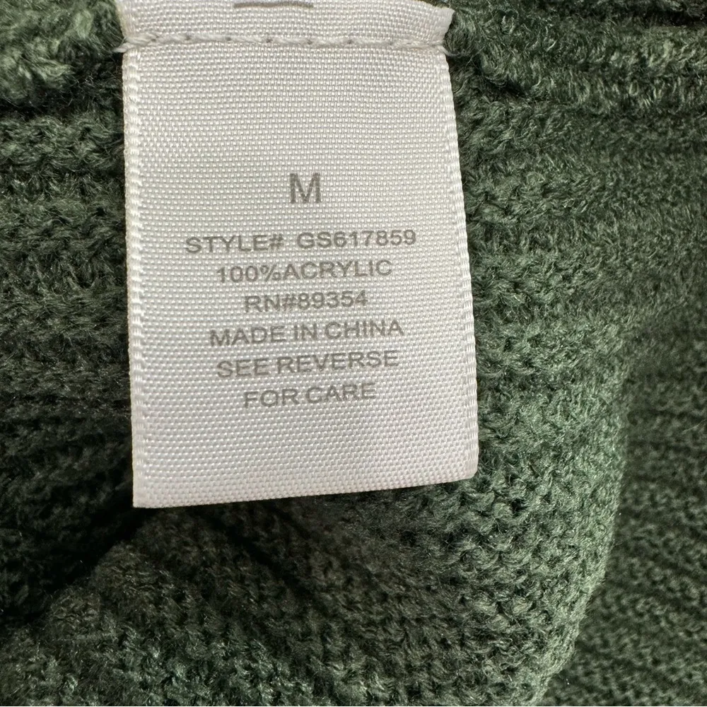 Madison + Hudson Olive Army Green V neck Strappy Back Sweater Cottagecore NEW Size M - Image 10