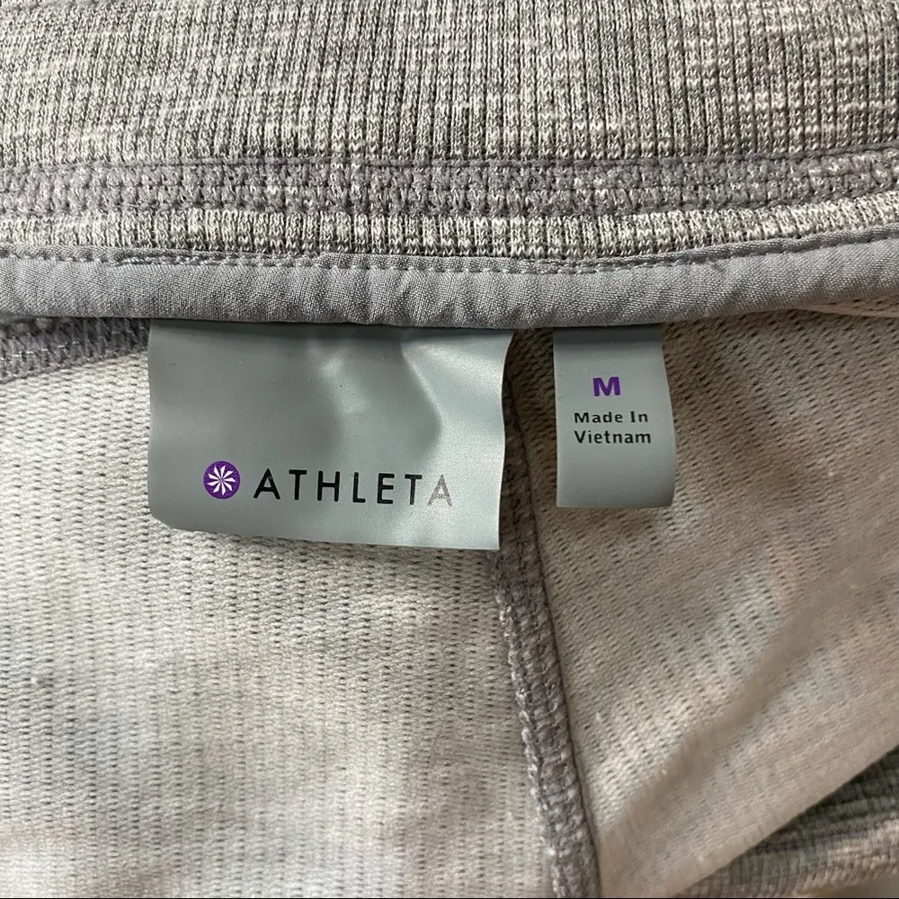 Athleta  Techie Heathered Space Dye Grey Jogger Sweatpants Medium - Image 7