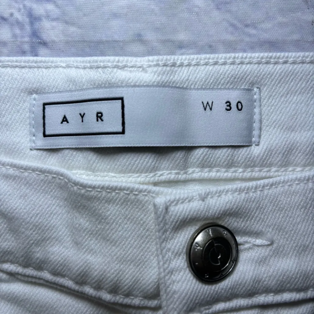 AYR The Beat Jeans Women's Size 30 White Barrel Leg High-Rise Denim Quiet Luxury - Image 9