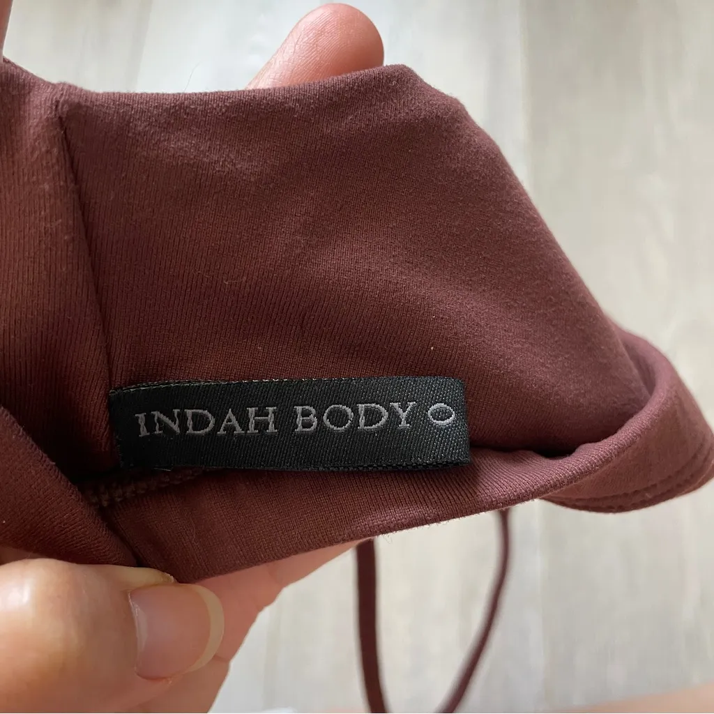 Indah Sports Bra strappy womens Brown (xsmall) activewear workout yoga summer - Image 2