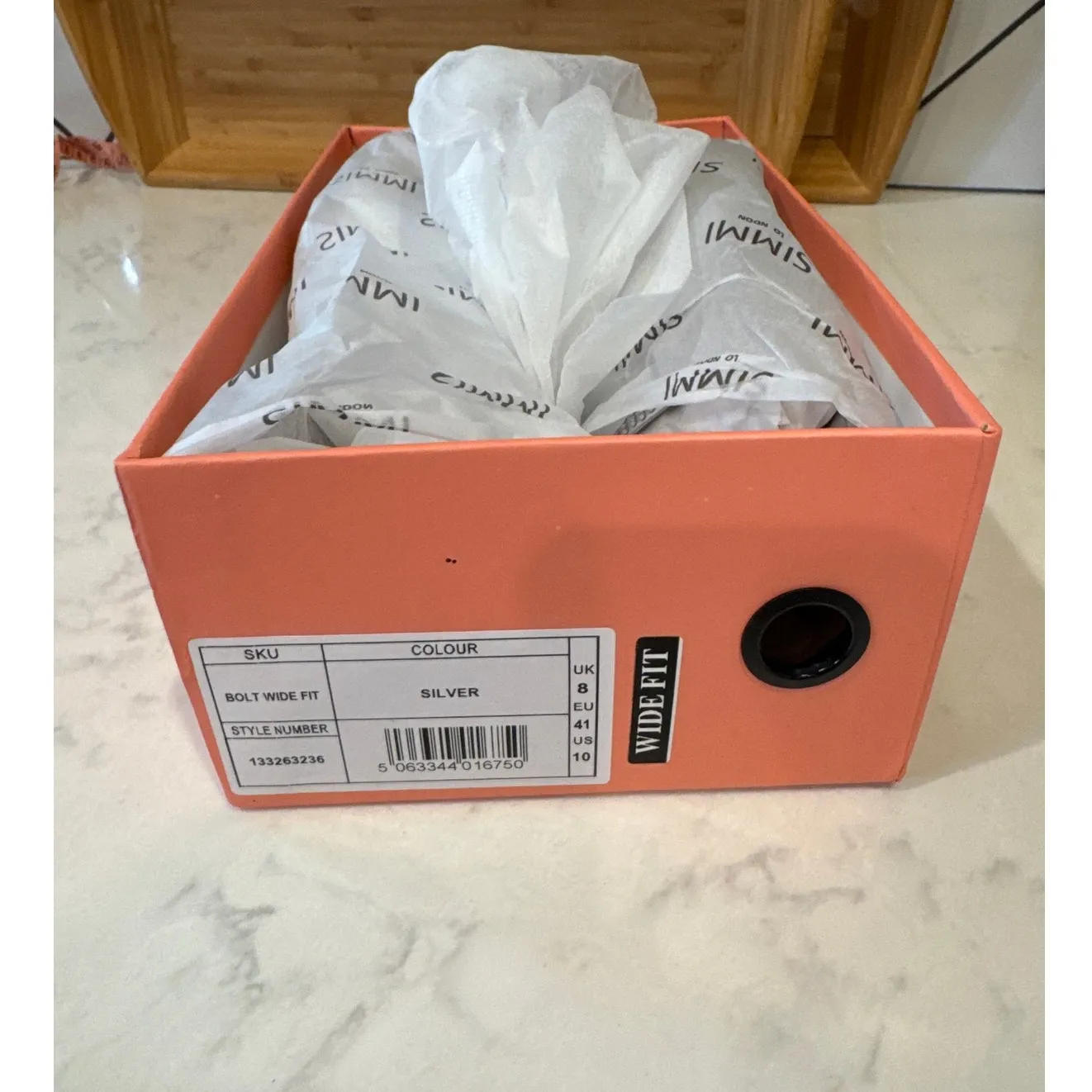 ASOS SIMI LONDON size 10 wide block heeled sandals embellished silver sparkle - Image 9