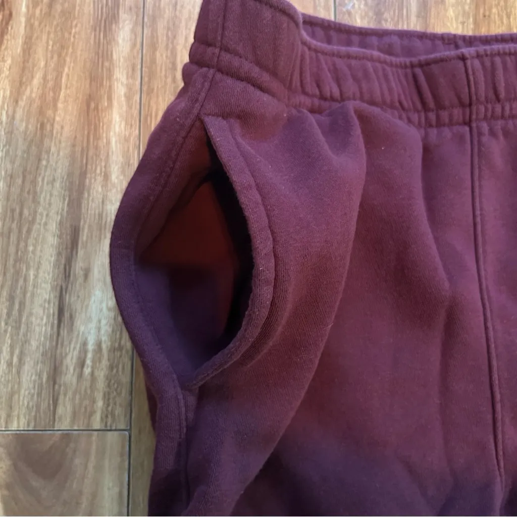 Nike Maroon Sweatpants Joggers Women Size Small Drawstring Athletic - Image 5