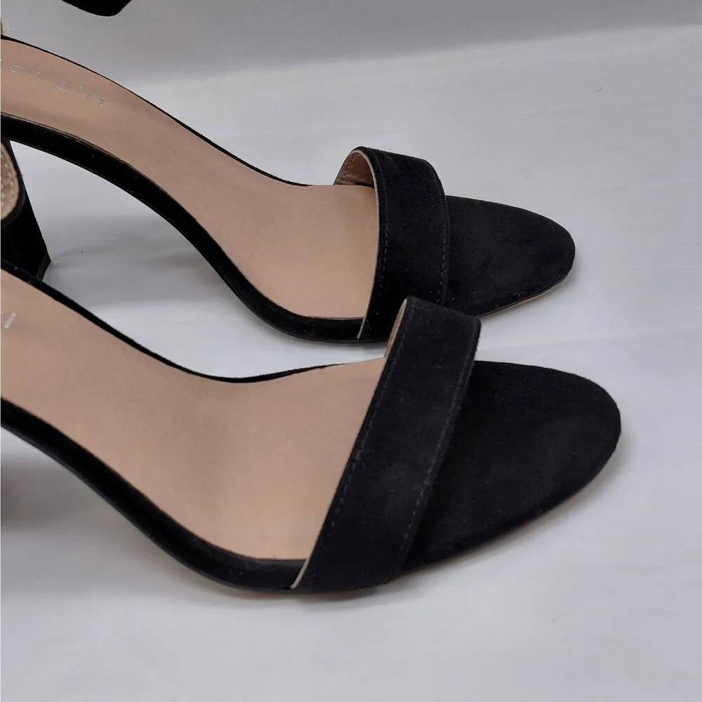 Madden Girl Beella Dress Sandal Womens 10M Black Strappy Chunky Block Heel Shoes - Image 6