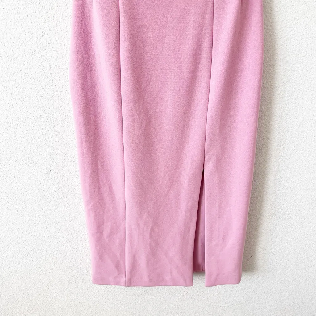 Finders Keepers Square Neckline Midi Dress in Pink - Image 4