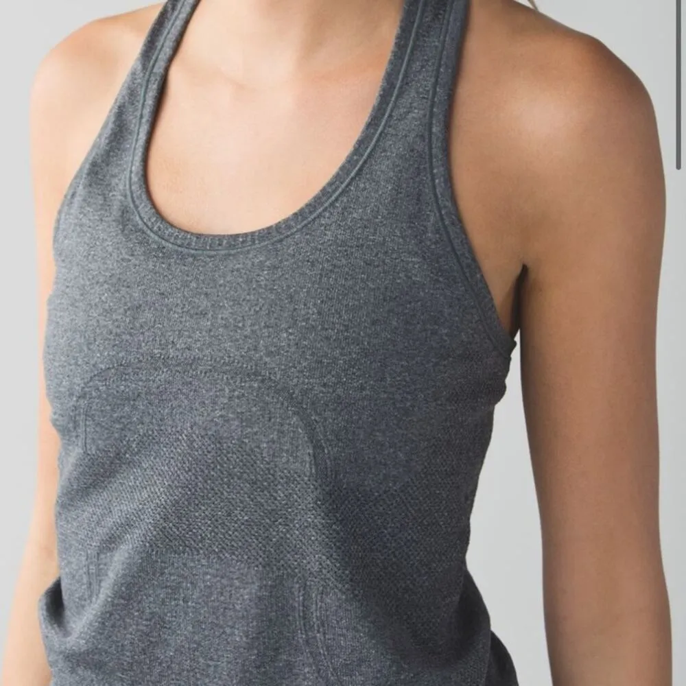 Lululemon Swiftly Tech Racerback Heathered Black 8 - Image 3
