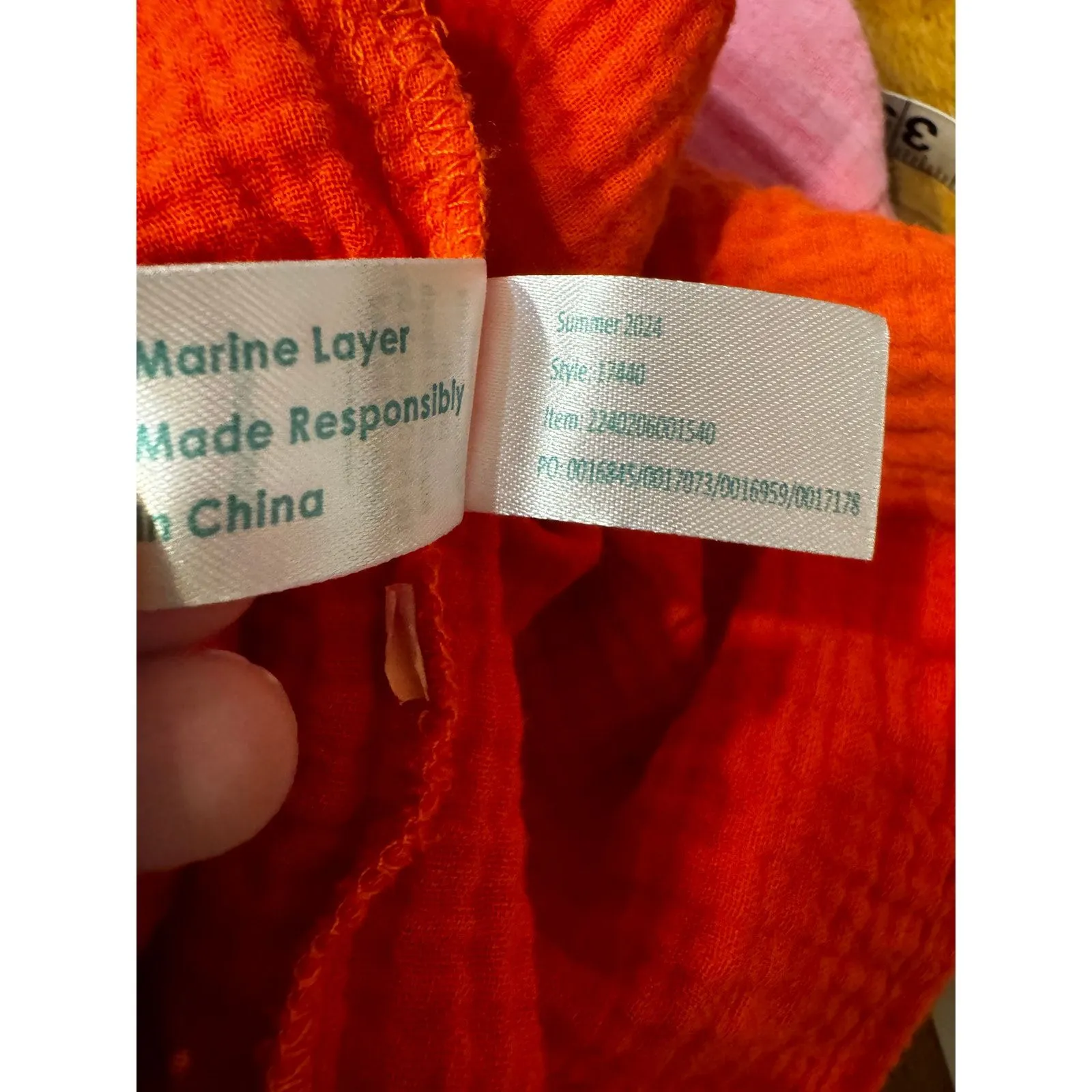 Marine Layer Corine Double Cloth Ombre Pink Dip Dye Gauze Cotton Maxi Dress XS - Image 6