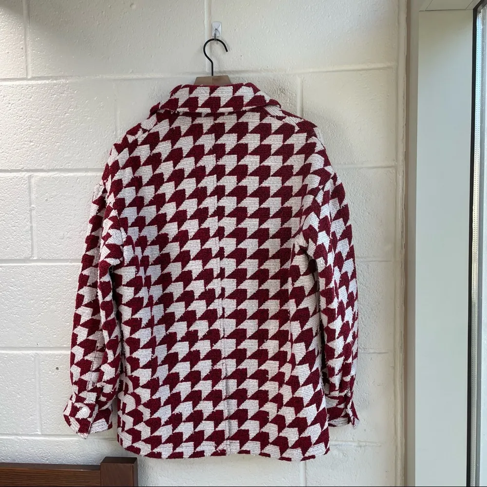 NEW Diane Von Furstenberg DVF Short Manon Tweed Jacket Arrow Red - Image 8