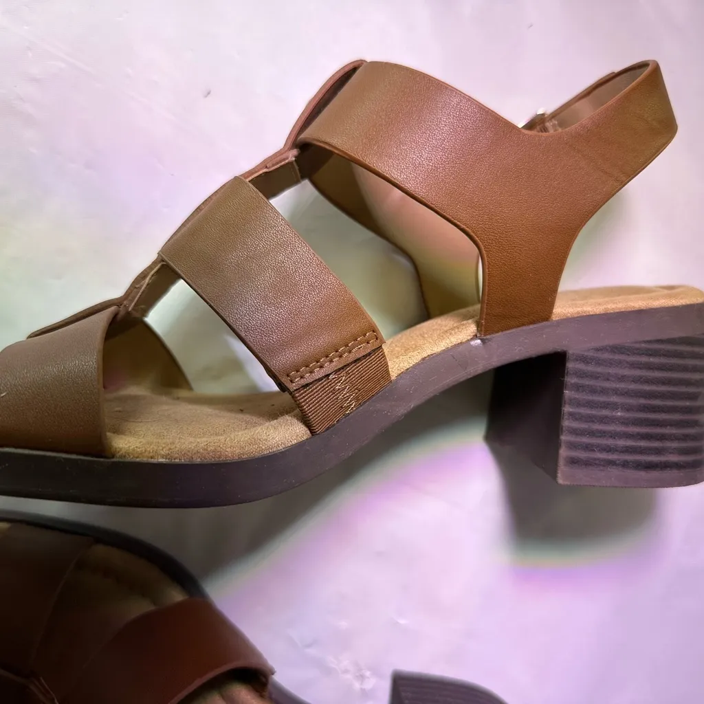 Maurices Tan Strappy Block Heel Sandals - Image 5