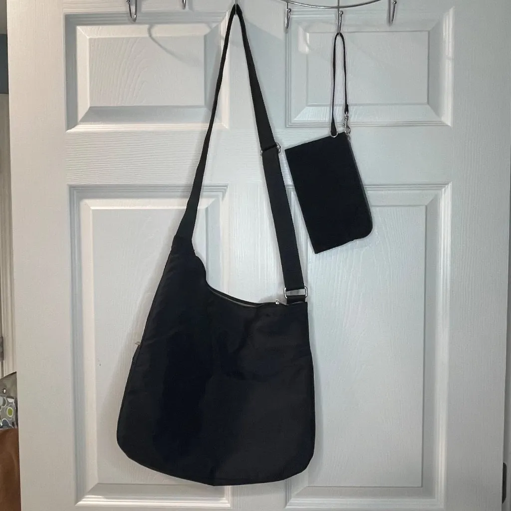 Baggallini Crossbody Bag with AFID Wallet Wristlet Women's Purse Black Nylon - Image 13