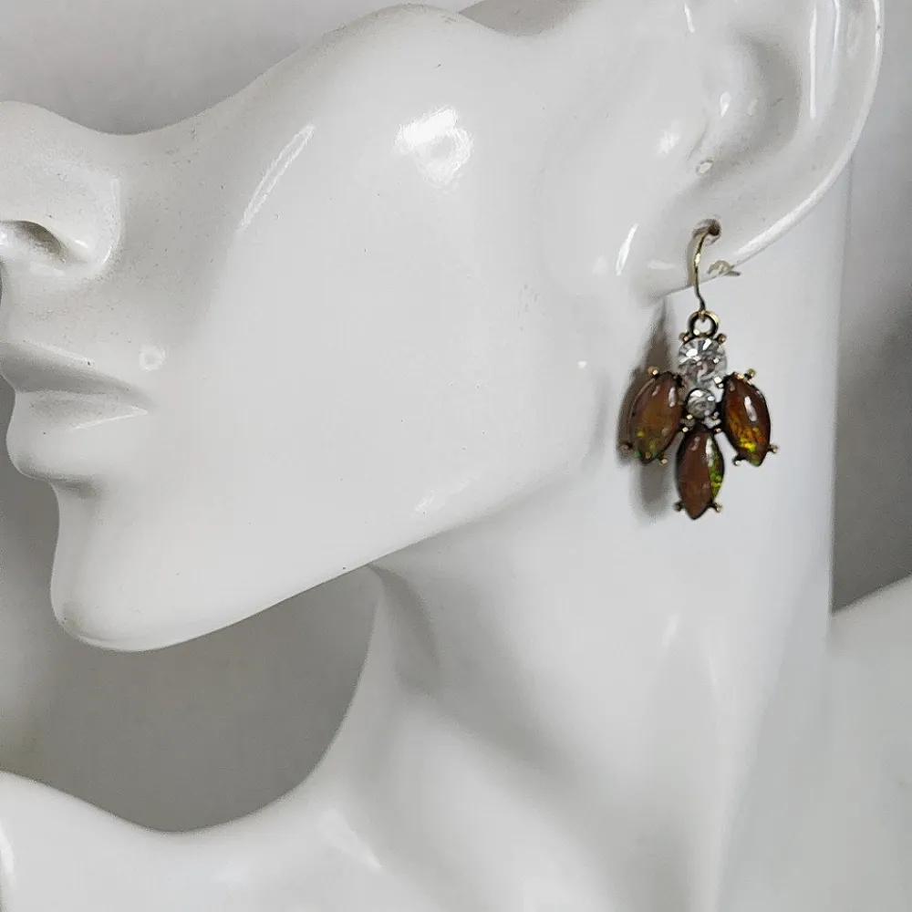 Statement AB Collar Necklace Earrings Set Gold - Image 7