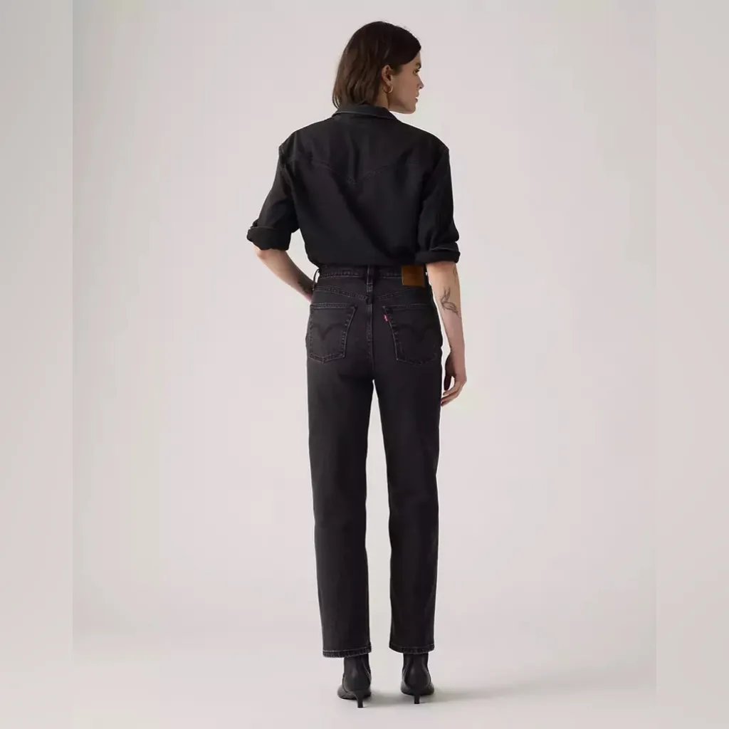 NWT Levi’s Ribcage Ankle Straight Leg Jeans in Loom About Medium Wash Black 29 - Image 9