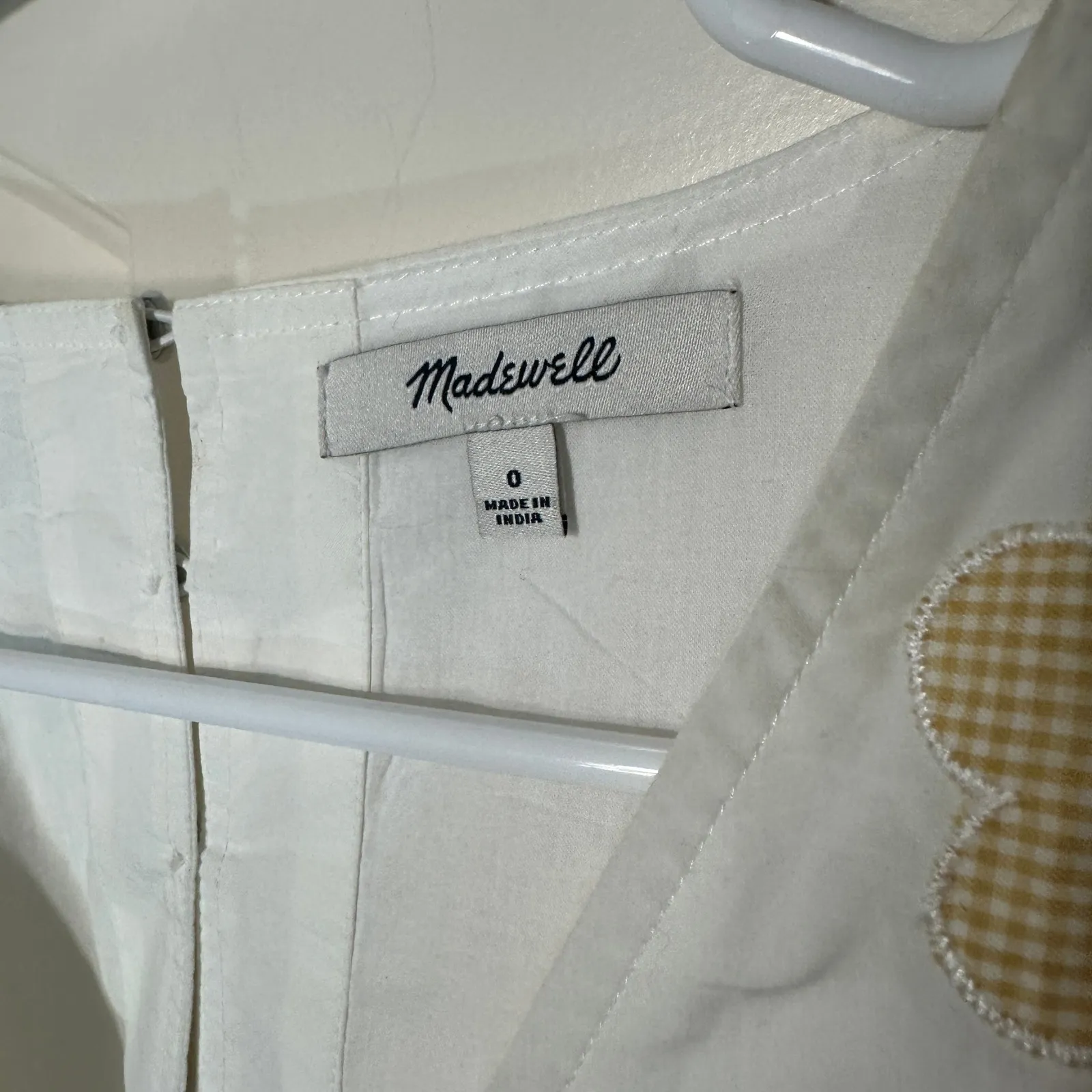 Madewell Annamarie Mini Dress Womens 0 White A Line Floral Patchwork Puff Sleeve - Image 4