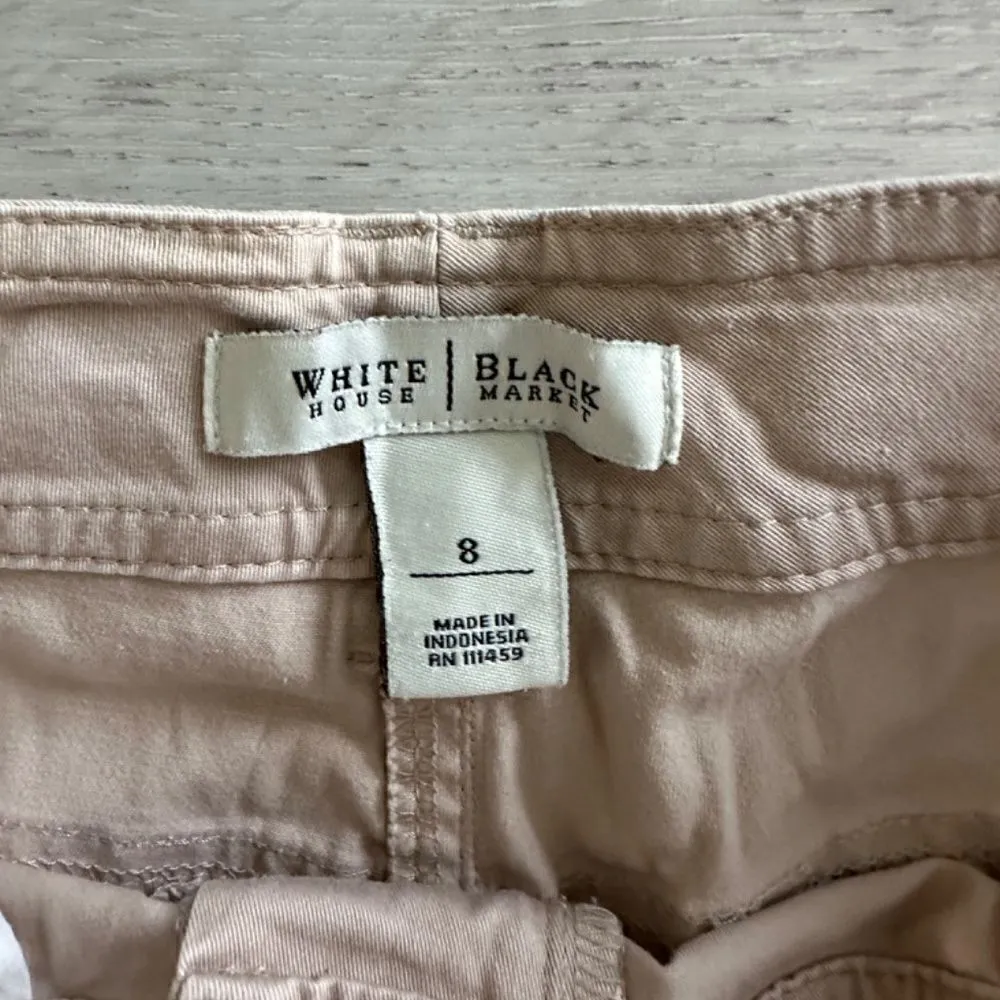 White House Black Market Bermuda/Cargo Shorts Tan 8 EUC - Image 2