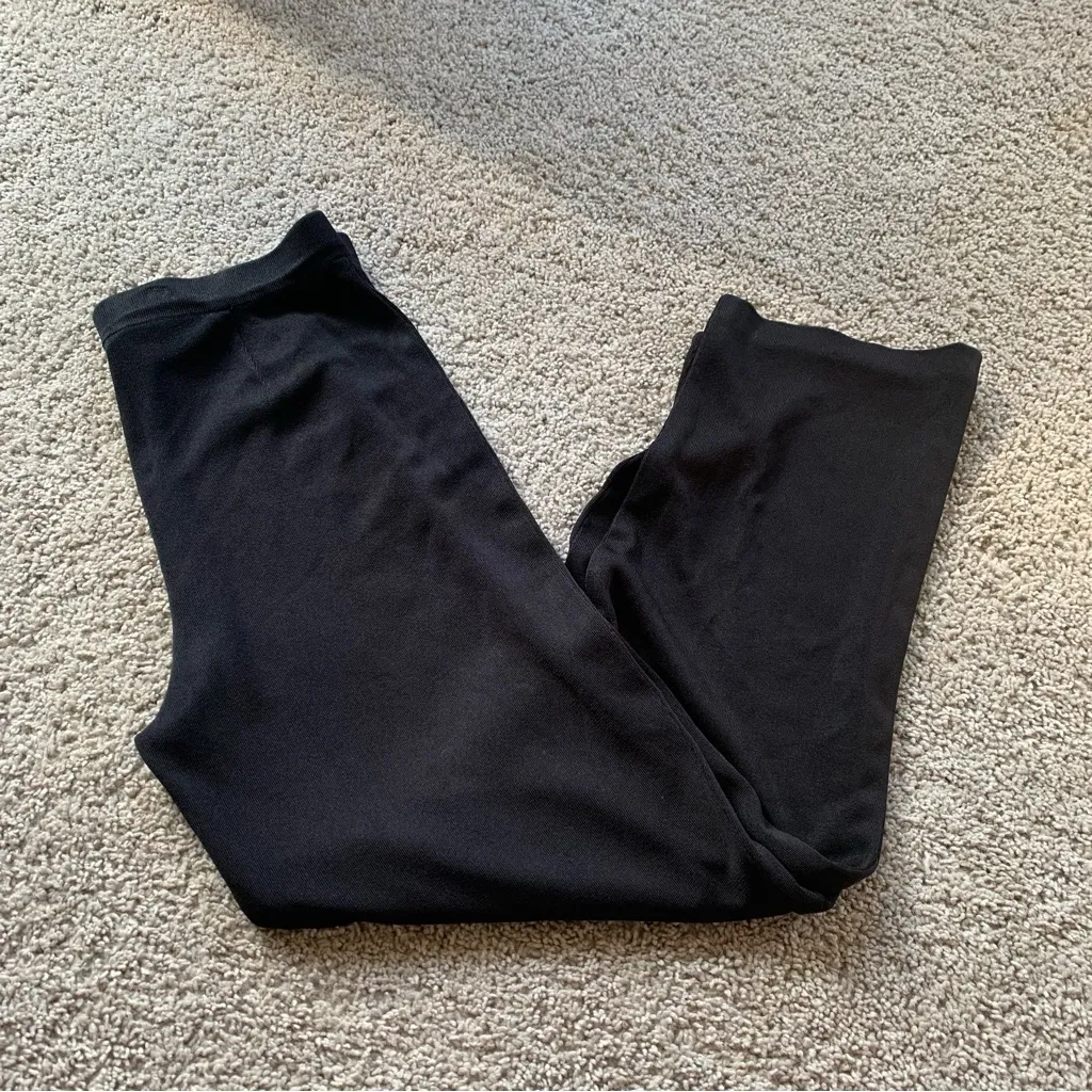 Exclusively Misook Black Straight Leg Knit Pants Size Medium FLAWS - Image 3