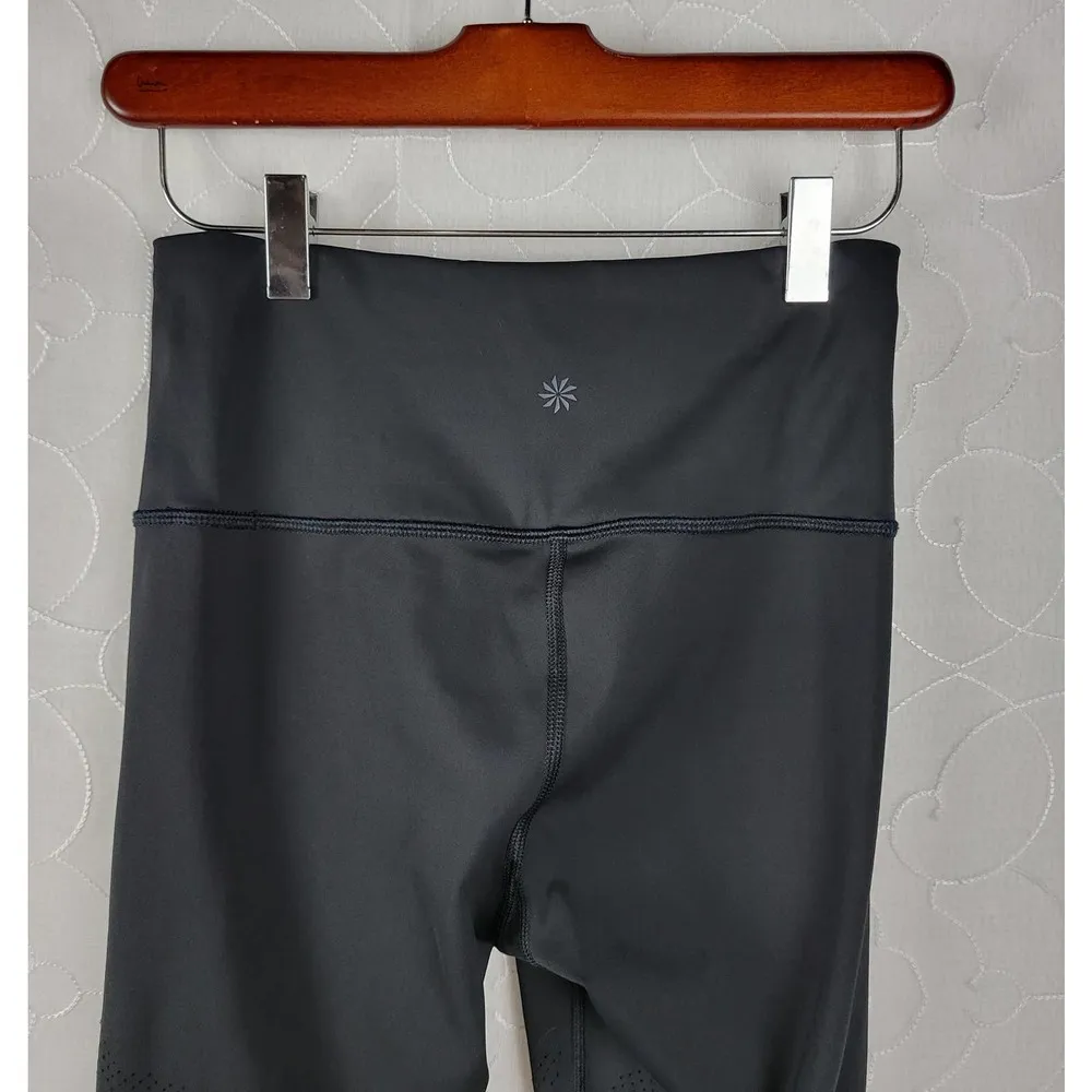 Athleta Persistence Laser Cut Womens Leggings Size XS Black 7/8 High-Rise Tight - Image 10