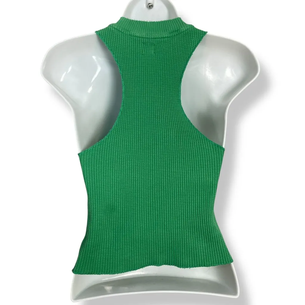 BDG Urban Outfitters Paula Waffle Racerback Tank Top Green Sleeveless Size Small - Image 2
