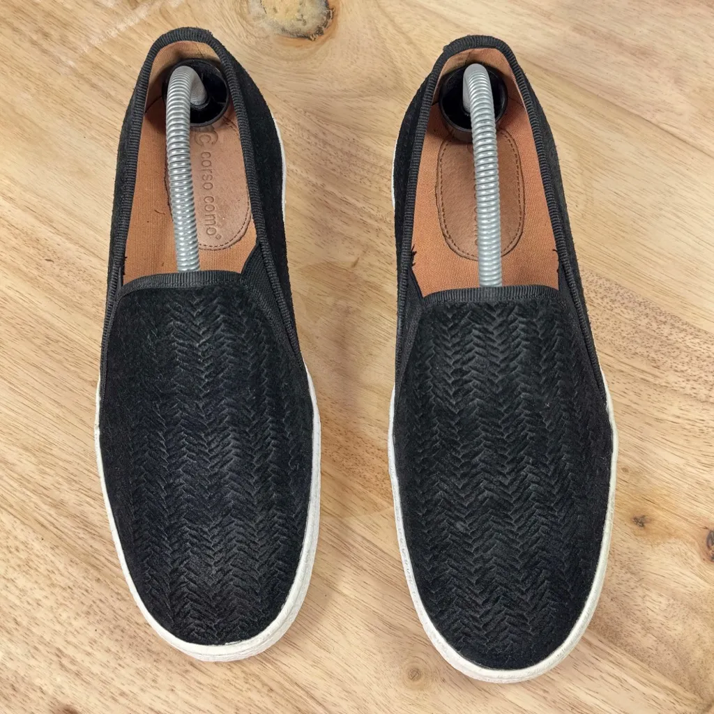 Corso Como Braided Suede Slip On Sneakers Black Women’s Size 10 - Image 4