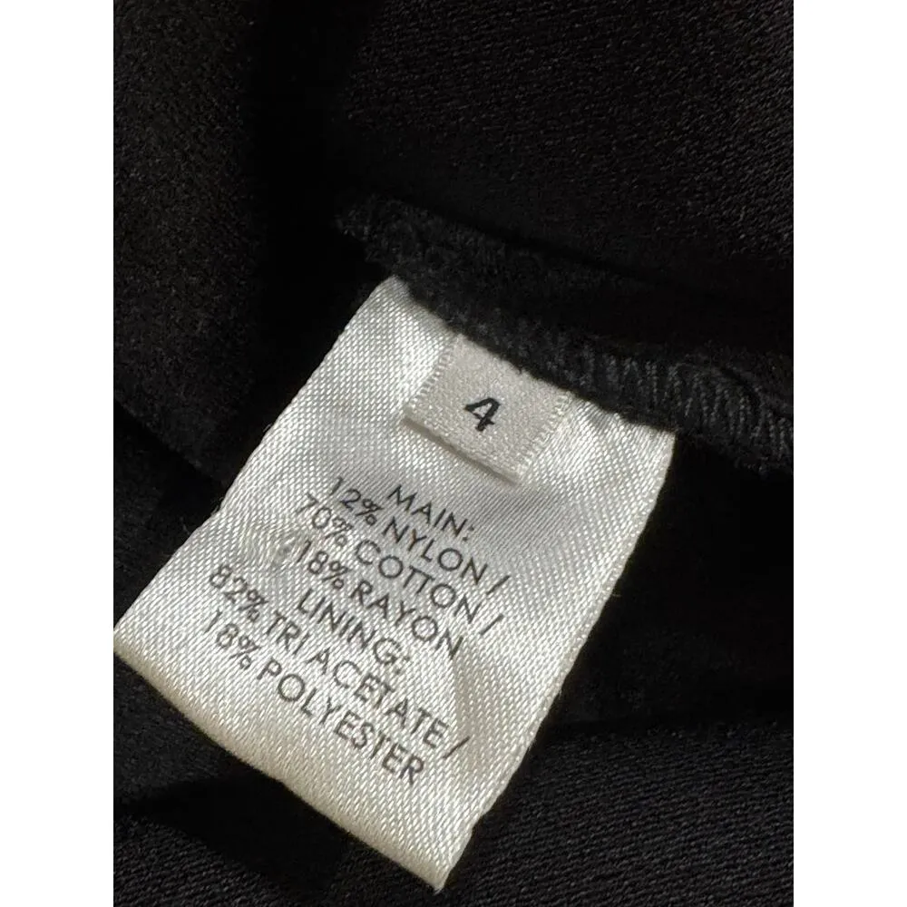 ALEX PERRY LIBERTY PAINTED FRENCH FLORAL LACE DRESS size 4 Black - Image 4