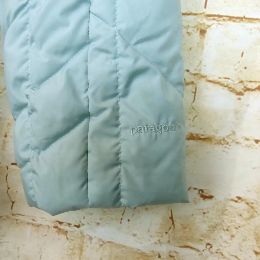Patagonia Jacket Women XS Aqua Winter Rays Coat Goosedown Y2K Gorpcore ST 28455 - Image 7