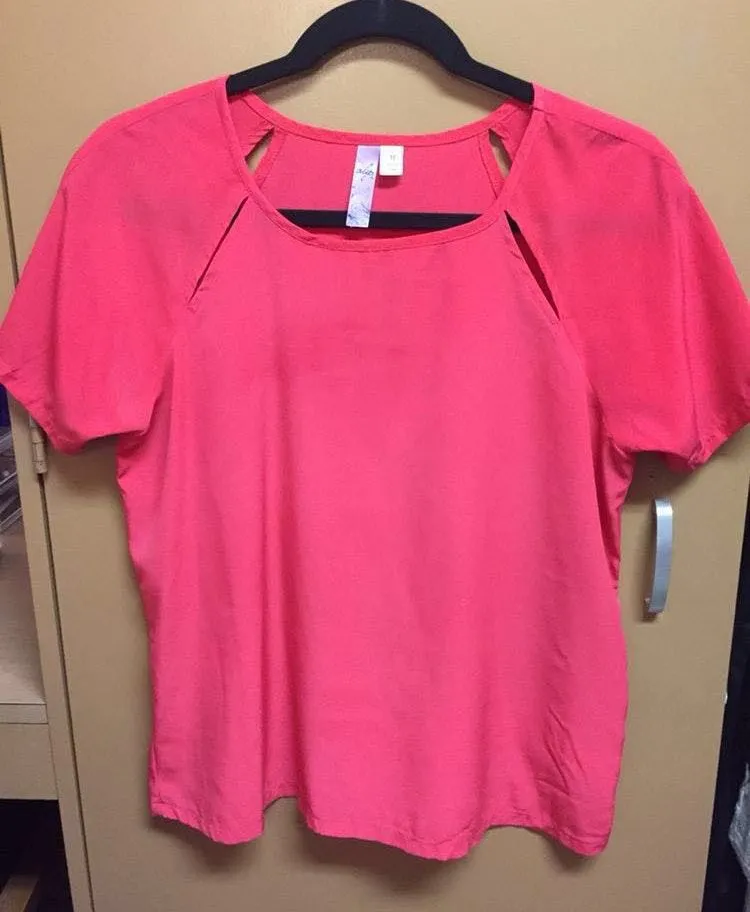 Pink Satin Top With Cutouts - Image 2
