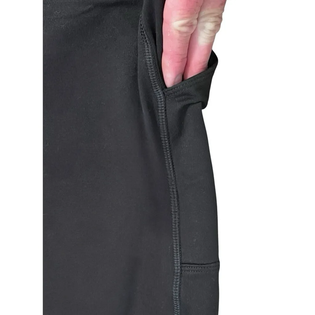 Victoria’s Secret Pink Cozy Mid Rise Pockets Black Leggings Size Large Athletic￼ - Image 3