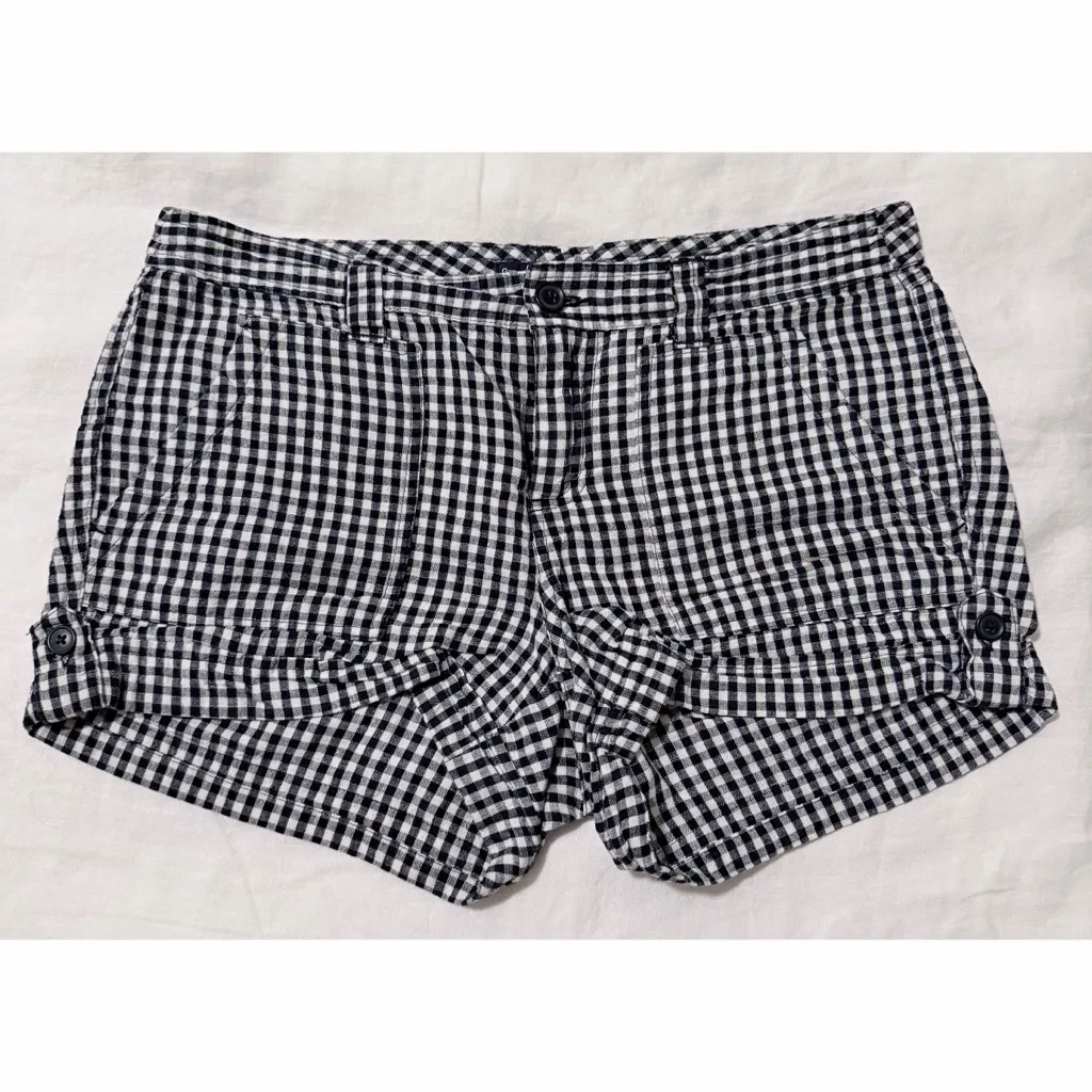 Gap  Aubrey Linen Blend Gingham Shorts - Image 2