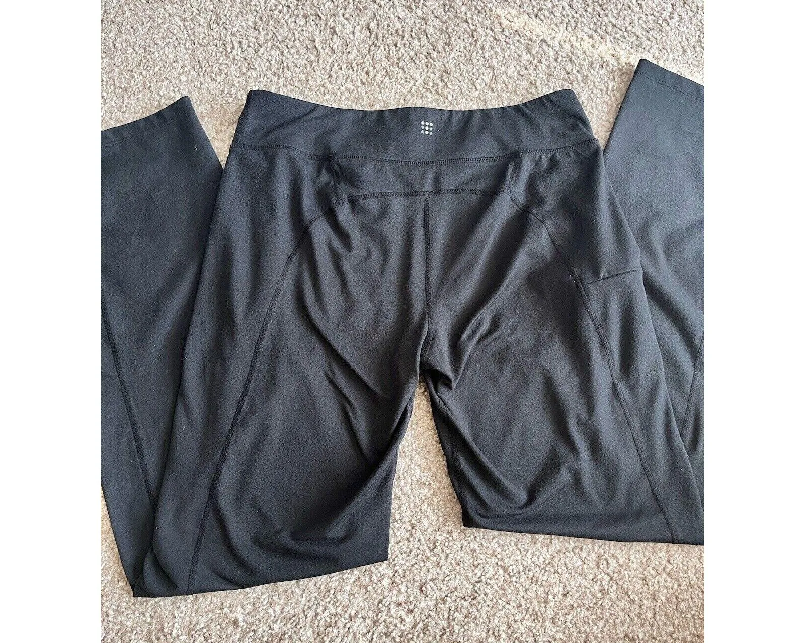 TITLE NINE Pants Womens Medium Black Yoga Stretch Straight Leg Relaxed Gorp Gym - Image 8