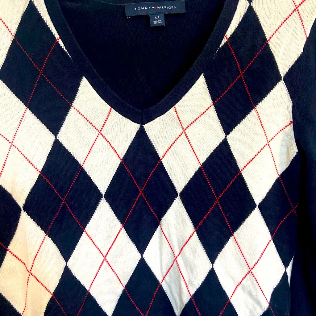 Tommy Hilfiger  argyle sweater - Image 3